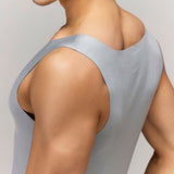 Modal Seamless V Neck Baby Blue