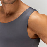 Modal Seamless V Neck Dark Grey